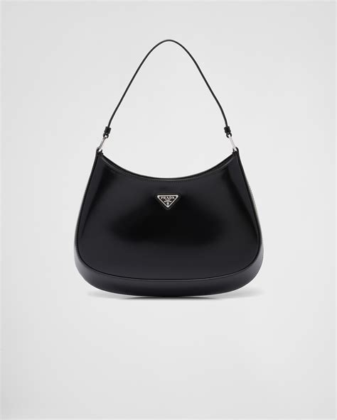 prada black leather structured handbag|Prada black leather handbag sale.